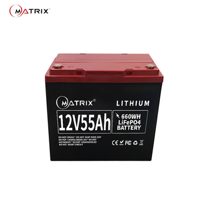 12V 55Ahのリチウム鉄の隣酸塩電池深い周期のマトリックスのブランド電池
